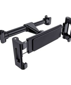 Porta Celluare Poggiatesta Auto Supporto Smartphone Tablet Da 5~9" Nero Rotazione di 360 Gradi Per Sedile Posteriore