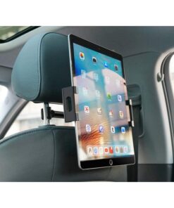 Porta Celluare Poggiatesta Auto Supporto Smartphone Tablet Da 5~9" Nero Rotazione di 360 Gradi Per Sedile Posteriore