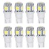 8 Pezzi Lampada Led 28mm 12V Luce per Auto T10 W5W 5 SMD 5050 1W 100lm Lampadina 194 168 Bianco Freddo 6500K