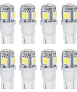 8 Pezzi Lampada Led 28mm 12V Luce per Auto T10 W5W 5 SMD 5050 1W 100lm Lampadina 194 168 Bianco Freddo 6500K