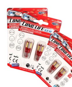 8pcs Lampada Led T10 W5W 194 168 57 SMD 3014 Luce Auto12V Canbus 1.8W 300lm 35mm Bianco Freddo 6500K