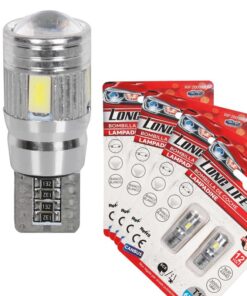 8 Pezzi Lampada Led T10 W5W 6 SMD 5630 12V 1.8W 300lm Bianco Freddo 6500K 30mm