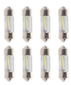 8 Pezzi Lampada Led Siluro 31mm T11 SV8.5 C5W C10W COB 12V 1W 100lm Bianco Freddo 6500K