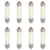 8 Pezzi Lampada Led Siluro 39mm T11 SV8.5 COB C5W C10W 12V 1W 100lm Bianco Freddo 6500K