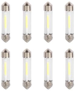 8 Pezzi Lampada Led Siluro 39mm T11 SV8.5 COB C5W C10W 12V 1W 100lm Bianco Freddo 6500K