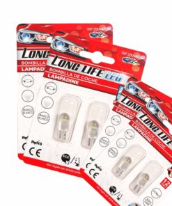 8 Pezzi Lampada Led T10 W5W 1 COB 12V 0.6W 60lm Bianco Freddo 6500K 23mm