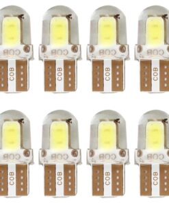 8 Pezzi Lampada Led T10 W5W 4 COB 12V 0.6W 40lm Bianco Freddo 6500K 23mm
