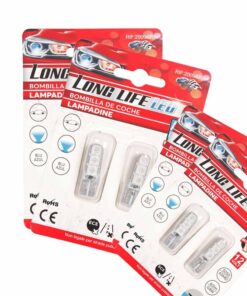 8 Pezzi Lampada Led T10 W5W 6 SMD 5050 12V 0.8W 60lm Colore Blu 34mm