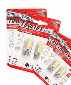 8 Pezzi Lampada Led T10 W5W 10 COB 12V 0.8W 40lm Bianco Freddo 6500K 32mm