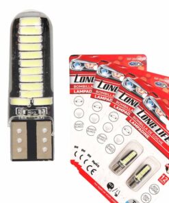 Alternative view of 8 Pezzi Lampada Led T10 W5W 24 SMD 4014 12V 1.2W 40lm Bianco Freddo 6500K 34mm