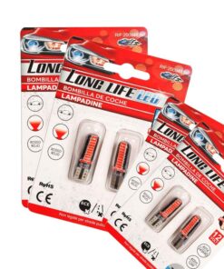 8 Pezzi Lampada Led T10 W5W 24 SMD 4014 12V 1.2W 40lm Luce Colore Rosso 34mm