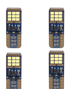 4 Pezzi Lampada Led T10 W5W 18 SMD 2016 12V 24V 2.5W 300lm Bianco Freddo 6500K Adatto per Auto e Camion H 23mm