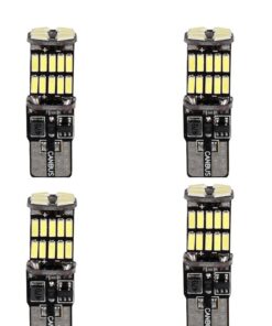 4 Pezzi Lampada Led T10 W5W 24 SMD 4014 12V 24V 2.5W 380lm Bianco Freddo 6500K Adatto per Auto e Camion H 33mm