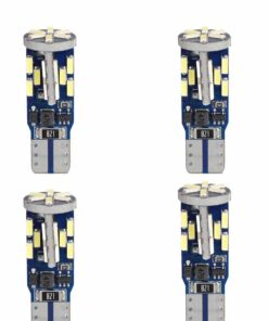 4 Pezzi Lampada Led T10 W5W 30 SMD 4014 12-24V 2.5W 300lm Bianco Freddo 6500K Adatto per Auto e Camion H29mm