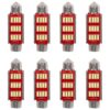 8 Pezzi Lampada Led Siluro 41mm Canbus T11 SV8.5 C5W C10W 12 SMD 4014 12V 1.8W 180lm Bianco Freddo 6500K