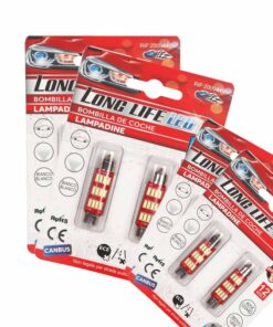 8 Pezzi Lampada Led Siluro 41mm Canbus T11 SV8.5 C5W C10W 12 SMD 4014 12V 1.8W 180lm Bianco Freddo 6500K