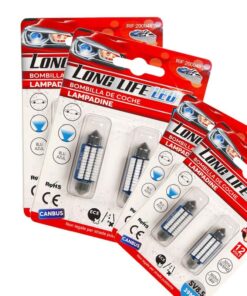 8 Pezzi Lampada Led Siluro 39mm Canbus T11 SV8.5 C5W C10W 36 SMD 3014 12V 1.8W 160lm Luce Colore Blu