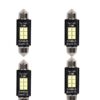 4 Pezzi Lampada Led Siluro 41mm Canbus T11 SV8.5 C5W C10W 6 SMD 3030 12V 24V 2.5W 300lm Bianco 6500K per Auto e Camion