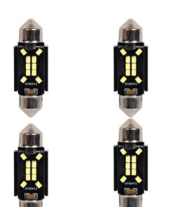 4 Pezzi Lampada Led Siluro 36mm Canbus T11 SV8.5 C5W C10W 10 SMD 2016 12V 24V 2.5W 380lm Bianco 6500K per Auto e Camion