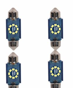 4 Pezzi Lampada Led Siluro 36mm Canbus T11 SV8.5 C5W C10W 8 SMD 2016 12V 24V 2.5W 120lm Bianco 6500K per Auto e Camion