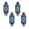 4 Pezzi Lampada Led Siluro 39mm Canbus T11 SV8.5 C5W C10W 8 SMD 2016 12V 24V 2.5W 120lm Bianco 6500K per Auto e Camion
