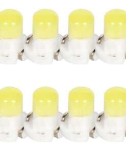 8 Pezzi Lampada Led T3 1 COB 12V 0.6W 40lm Bianco Freddo 6500K 17mm Luci Cruscotti e Strumentazioni