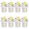 8 Pezzi Lampada Led T5 B8.5D 1 COB 12V 0.6W 40lm Bianco Freddo 6500K 18mm Luci Cruscotti e Strumentazioni B8,5D