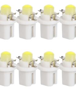 8 Pezzi Lampada Led T5 B8.5D 1 COB 12V 0.6W 40lm Bianco Freddo 6500K 18mm Luci Cruscotti e Strumentazioni B8,5D
