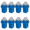 8 Pezzi Lampada Led T5 B8.5D 1 COB 12V 0.6W 40lm Luce Blu 18mm Luci Cruscotti e Strumentazioni B8,5D