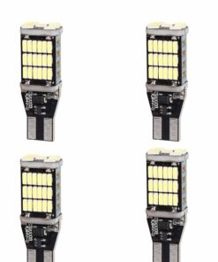 4 Pezzi Lampada Led T15 W16W 45 SMD 4014 12V 24V 300lm 3W Bianco 6500K Attacco Dritto 40mm per Auto e Camion