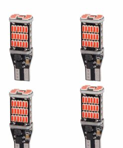 4 Pezzi Lampada Led T15 W16W 45 SMD 4014 12V 24V 300lm 3W Luce Rossa Attacco Dritto 40mm per Auto e Camion