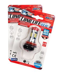 2 Pezzi Lampada Led H11 12V 24V 15 SMD 3030 400lm 8W Bianco Freddo 6500K per Fendinebbia 60mm