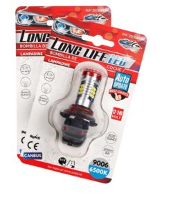 2 PZ Lampada LED HB4 9006 12-24V 400lm 8W Bianco Freddo Per Fendinebbia Auto