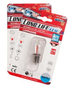 2 Pezzi Lampada Led BA15s P21W 2 Cob 12V 24V 300lm 1.7W Luce Rossa Piedi Dritti