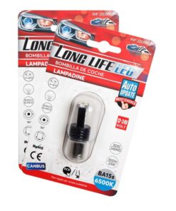 2x Lampada LED BA15s S25 P21W 24 SMD 3030 12V 24V 3.5W Bianco Freddo H50mm