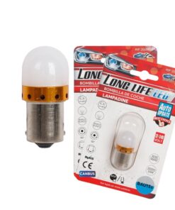 Alternative view of 2 PZ Lampada LED BAU15S S25 PY21W 12V 24V 300lm Bianca Fredda Piedi Storti