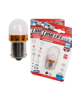 Alternative view of 2 Pezzi Lampada LED BAU15S PY21W Rossa 9 SMD 3030 12V 24V 300lm 3.5W Piedi Storti