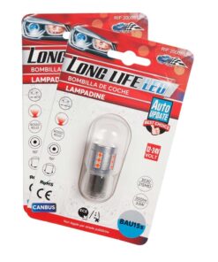 2 Pezzi Lampade LED BAU15S S25 PY21W 21 SMD 3030 12V 24V 300lm 3.5W Rosso Piedi Storti H41mm