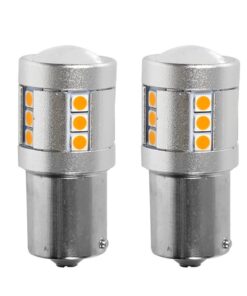 2 Pezzi Lampada LED BAU15S PY21W 21 SMD 3030 12V 24V 300lm 3.5W Giallo Ambra