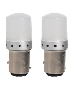 2 Pezzi Lampada LED BAY15D S25 P21/5W 9 SMD 3030 12V 24V 300lm 1W/3.5W Doppio Filamento Bianco Freddo Piedi Sfalsati 45mm