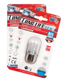 2 Pezzi Lampada LED BAY15D S25 P21/5W 9 SMD 3030 12V 24V 300lm 1W/3.5W Doppio Filamento Rosso Piedi Sfalsati 45mm