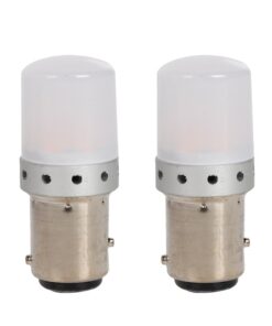 2 Pezzi Lampada LED BAY15D S25 P21/5W 9 SMD 3030 12V 24V 300lm 1W/3.5W Doppio Filamento Ambra Piedi Sfalsati 45mm