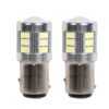 2 Pezzi Lampada LED BAY15D S25 P21/5W 18 SMD 3030 12V 24V 300lm 1W/2.5W Doppio Filamento Bianco Piedi Sfalsati 45mm