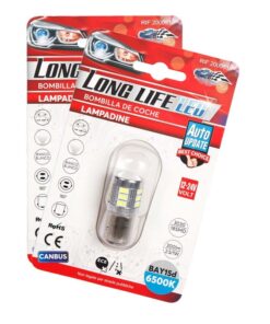 2 Pezzi Lampada LED BAY15D S25 P21/5W 18 SMD 3030 12V 24V 300lm 1W/2.5W Doppio Filamento Bianco Piedi Sfalsati 45mm