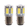2 Pezzi Lampada LED BAY15D S25 P21/5W 18 SMD 3030 12V 24V 300lm 1W/2.5W Doppio Filamento Ambra Piedi Sfalsati