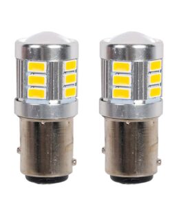 2 Pezzi Lampada LED BAY15D S25 P21/5W 18 SMD 3030 12V 24V 300lm 1W/2.5W Doppio Filamento Ambra Piedi Sfalsati