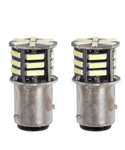2 Pezzi Lampada LED BAZ15D S25 P21/5W 21 SMD 5730 12V 300lm 1W/2.5W Doppio Filamento Bianco Piedi Sfalsati 42mm
