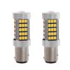 2 Pezzi Lampada LED BAZ15D S25 P21/5W 66 SMD 2835 12V 24V 300lm 4W/1.5W Doppio Filamento Ambra Piedi Sfalsati 55mm 360°