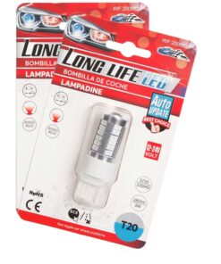 2 Pezzi Lampade LED T20 7440 W21W 33 SMD 5730 12V 24V 280lm 3W Rosso Auto Camion 61mm