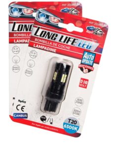 2 Pezzi LED T20 7443 W21/5W Canbus Lampada Auto Camion 12V 24V 21 SMD 3030 5W/1.5W 300lm Doppio Filamento Bianco 65mm